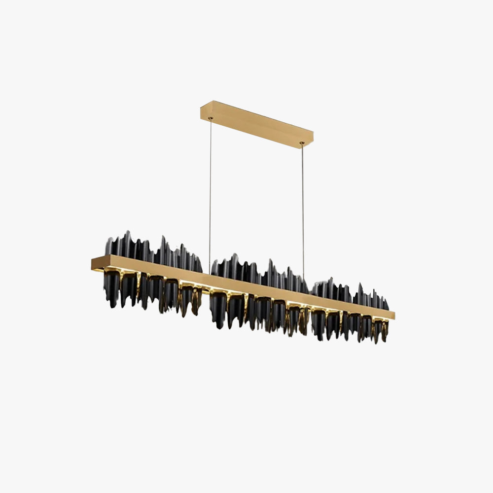 Kristy Industrial Glass Metal Pendant Light Living Room