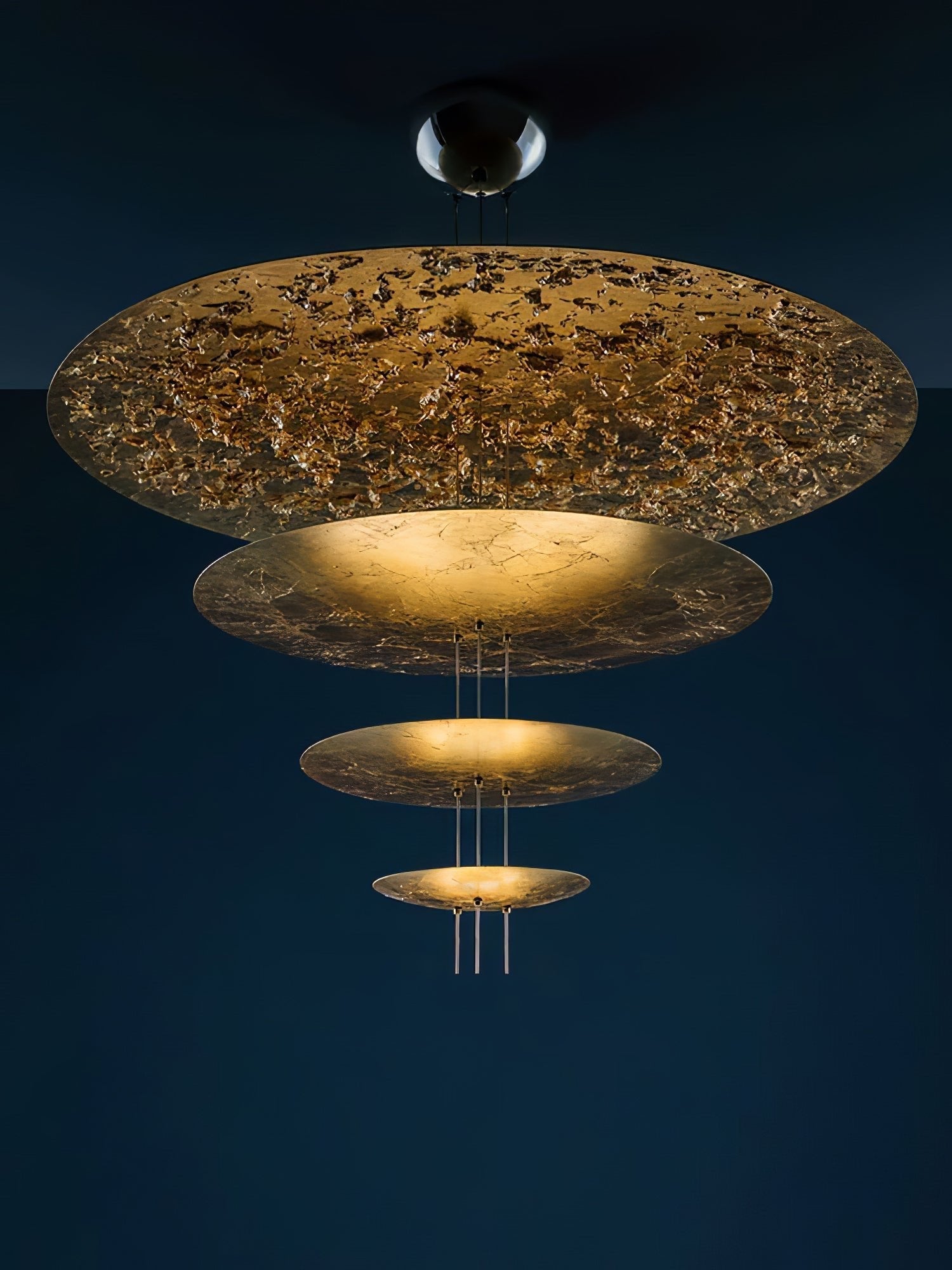 Zathaara Layered Gold Foil Pendant Light - Letslighting