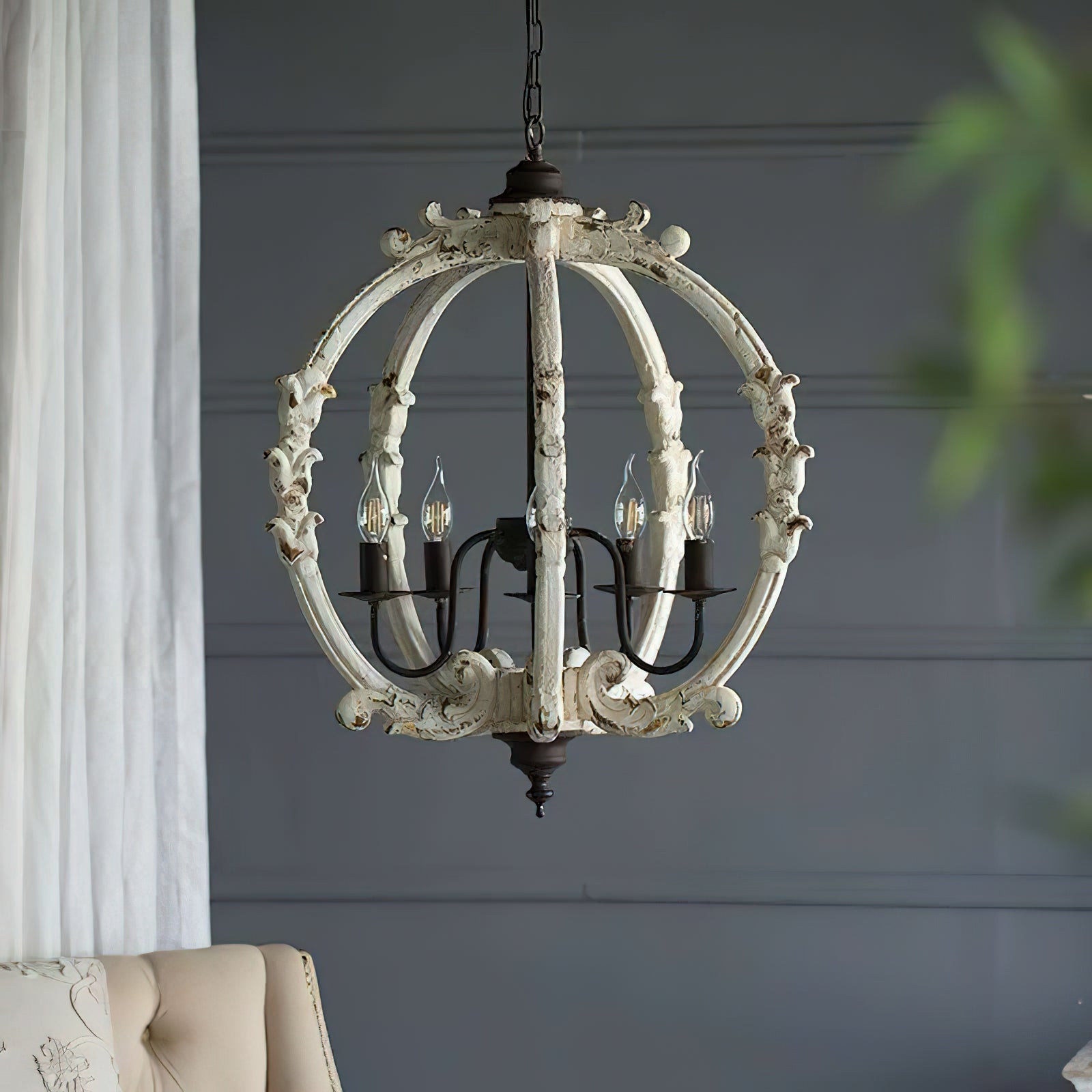 Vathais Vintage Industrial Wood Pendant Lamp - Letslighting