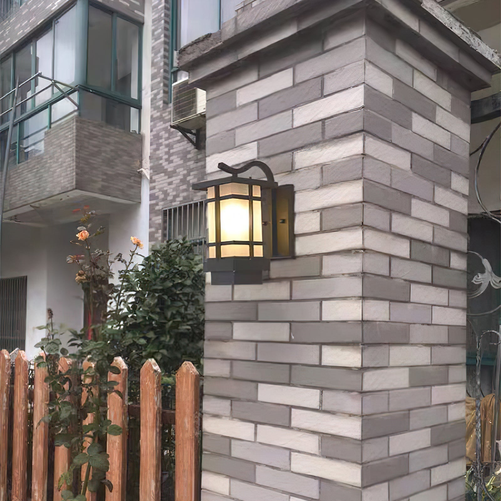 Madison Unique Glass Lantern Outdoor Wall Lamp - Letslighting