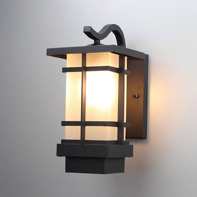 Madison Unique Glass Lantern Outdoor Wall Lamp - Letslighting