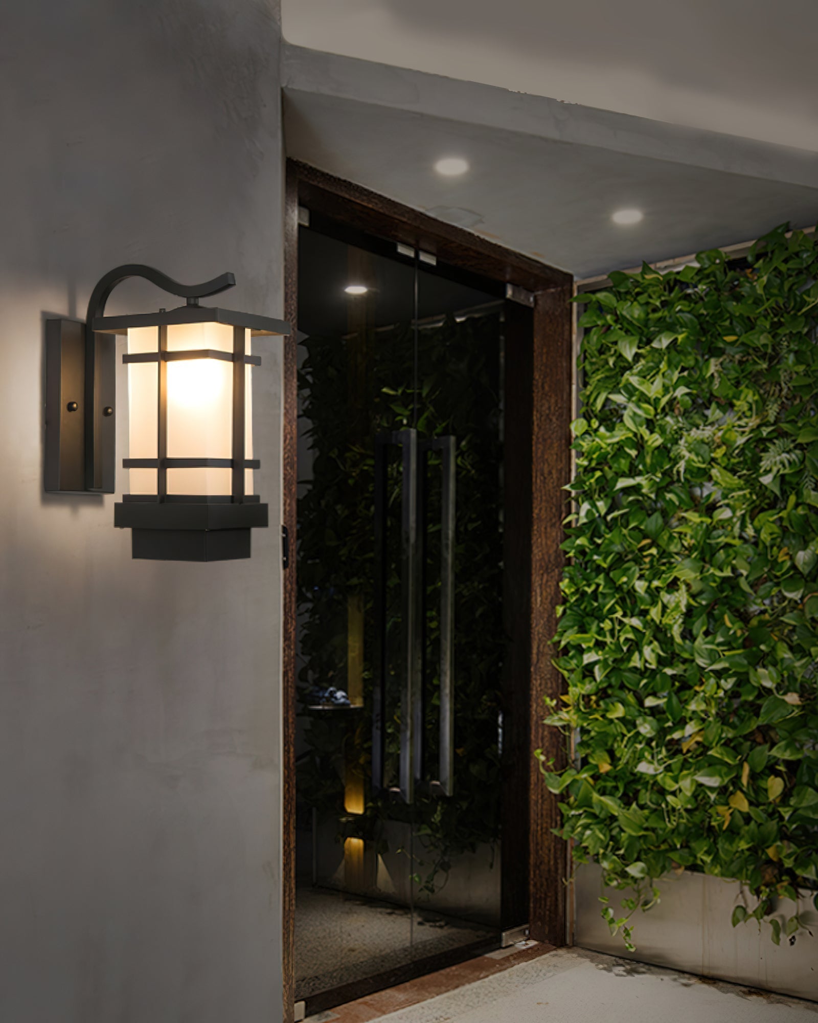 Madison Unique Glass Lantern Outdoor Wall Lamp - Letslighting