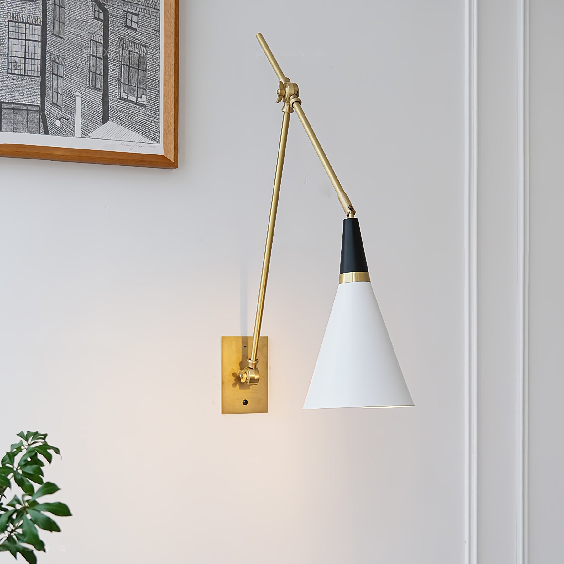 Ersila Modern Minimalist Brass Wall Lamp - Letslighting