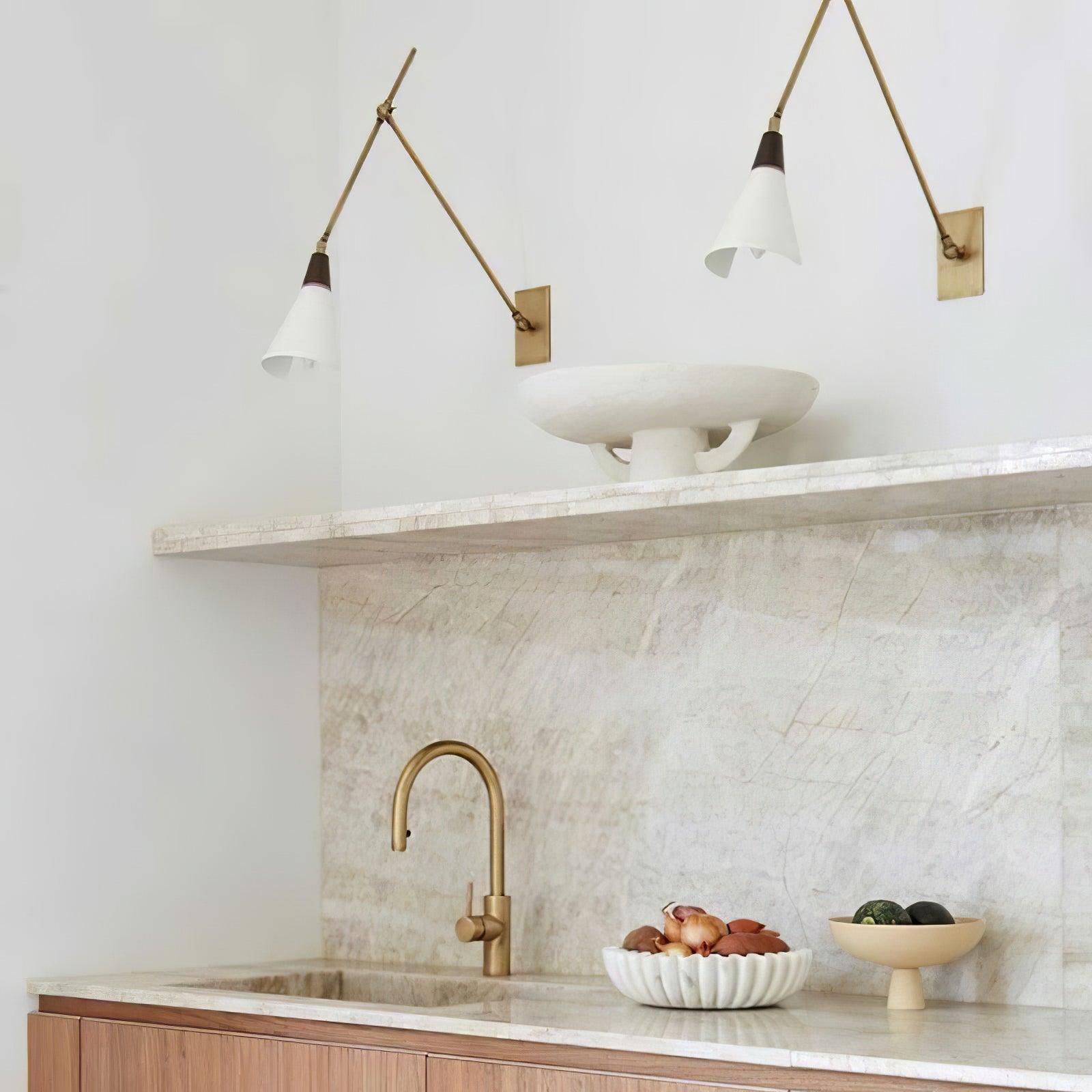 Ersila Modern Minimalist Brass Wall Lamp - Letslighting