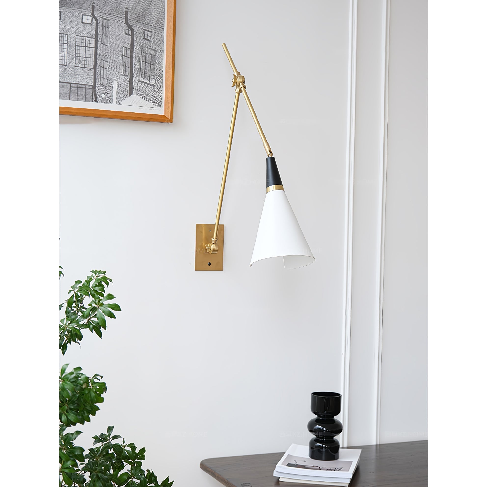 Ersila Modern Minimalist Brass Wall Lamp - Letslighting