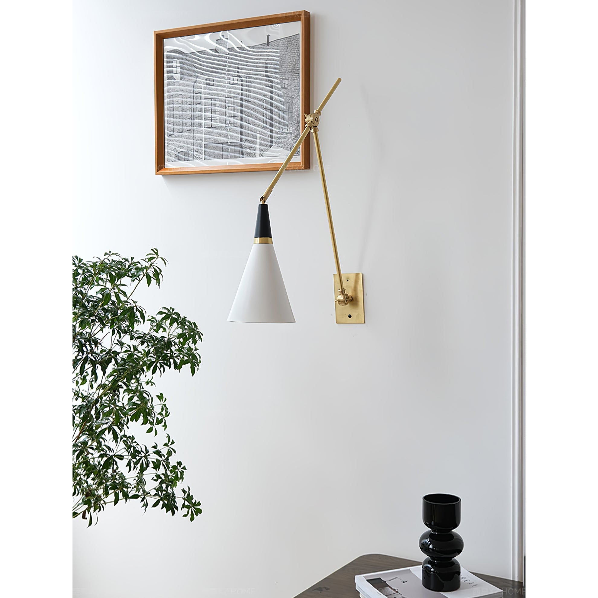 Ersila Modern Minimalist Brass Wall Lamp - Letslighting