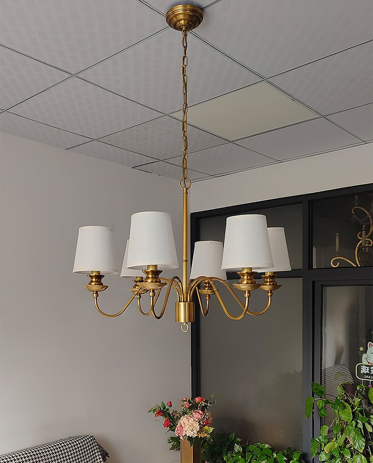 Imiryra Postmodern Luxury Brass Fabric Chandelier - Letslighting