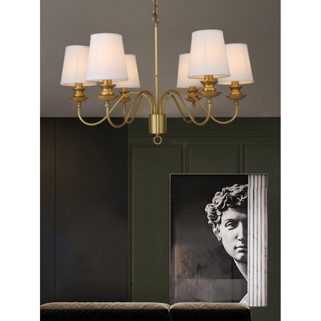 Imiryra Postmodern Luxury Brass Fabric Chandelier - Letslighting