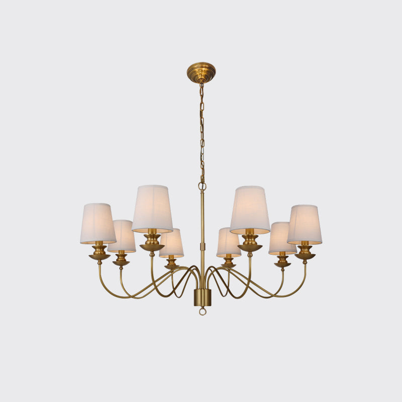 Imiryra Postmodern Luxury Brass Fabric Chandelier - Letslighting