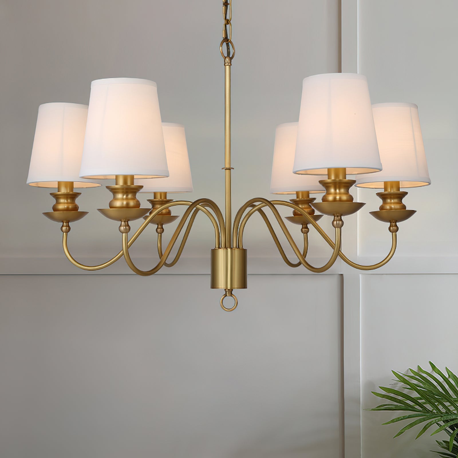 Imiryra Postmodern Luxury Brass Fabric Chandelier - Letslighting