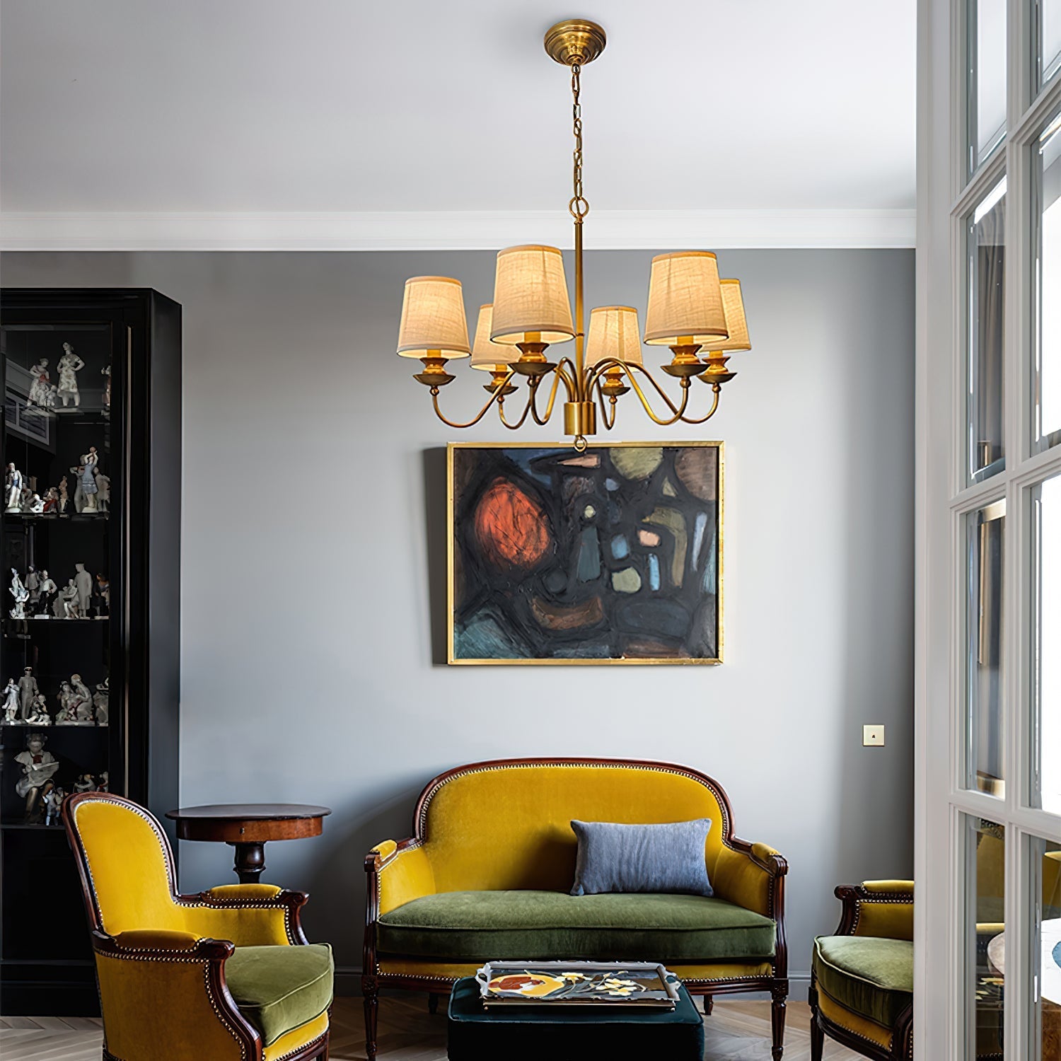 Imiryra Postmodern Luxury Brass Fabric Chandelier - Letslighting