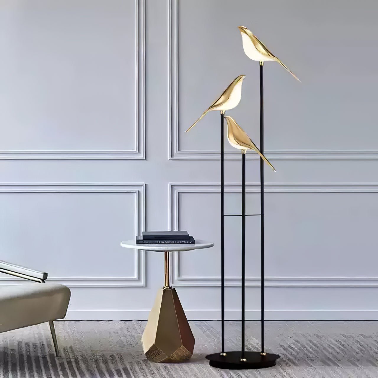 Umiren Art Deco Brass Floor Lamp - Letslighting