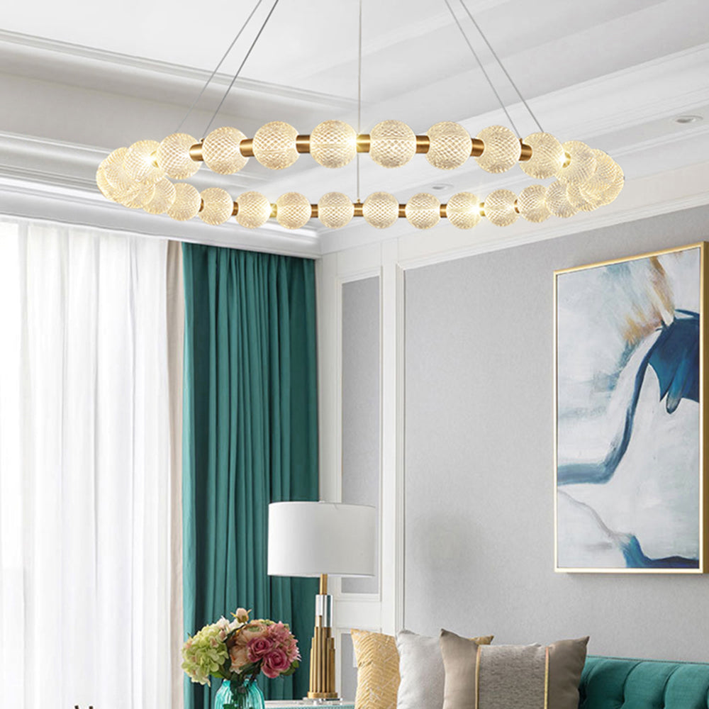 Kristy Design Ring Metal Pendant Light Aluminium Acrylic - Letslighting