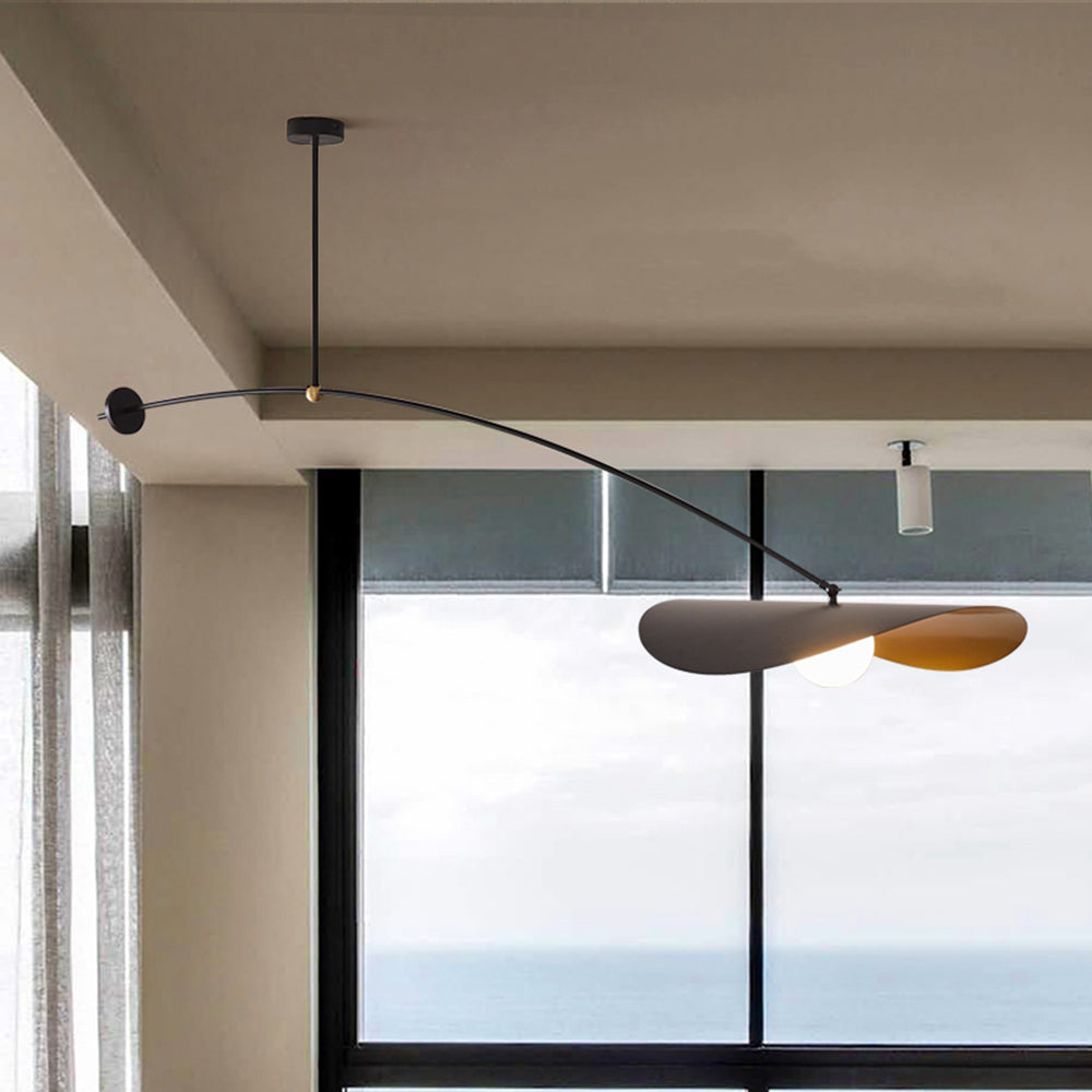 Arisha Minimalist LED Leaf Shaped Metal Pendant Light - Letslighting