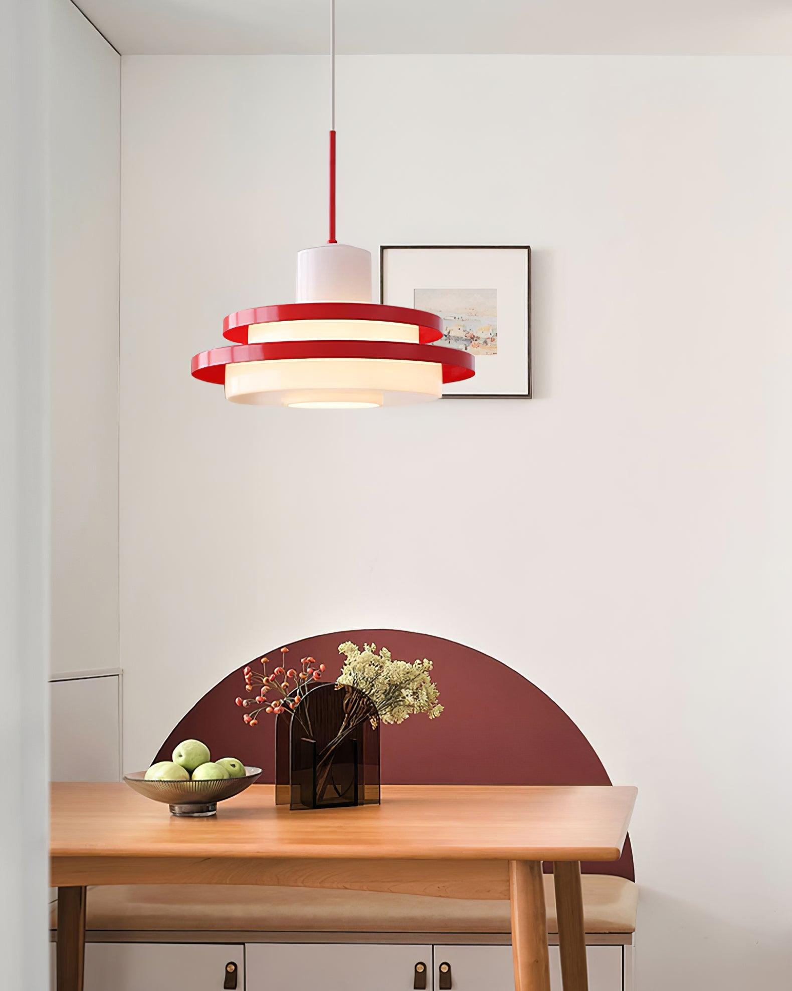 Eviso Red and White Pendant Light - Letslighting