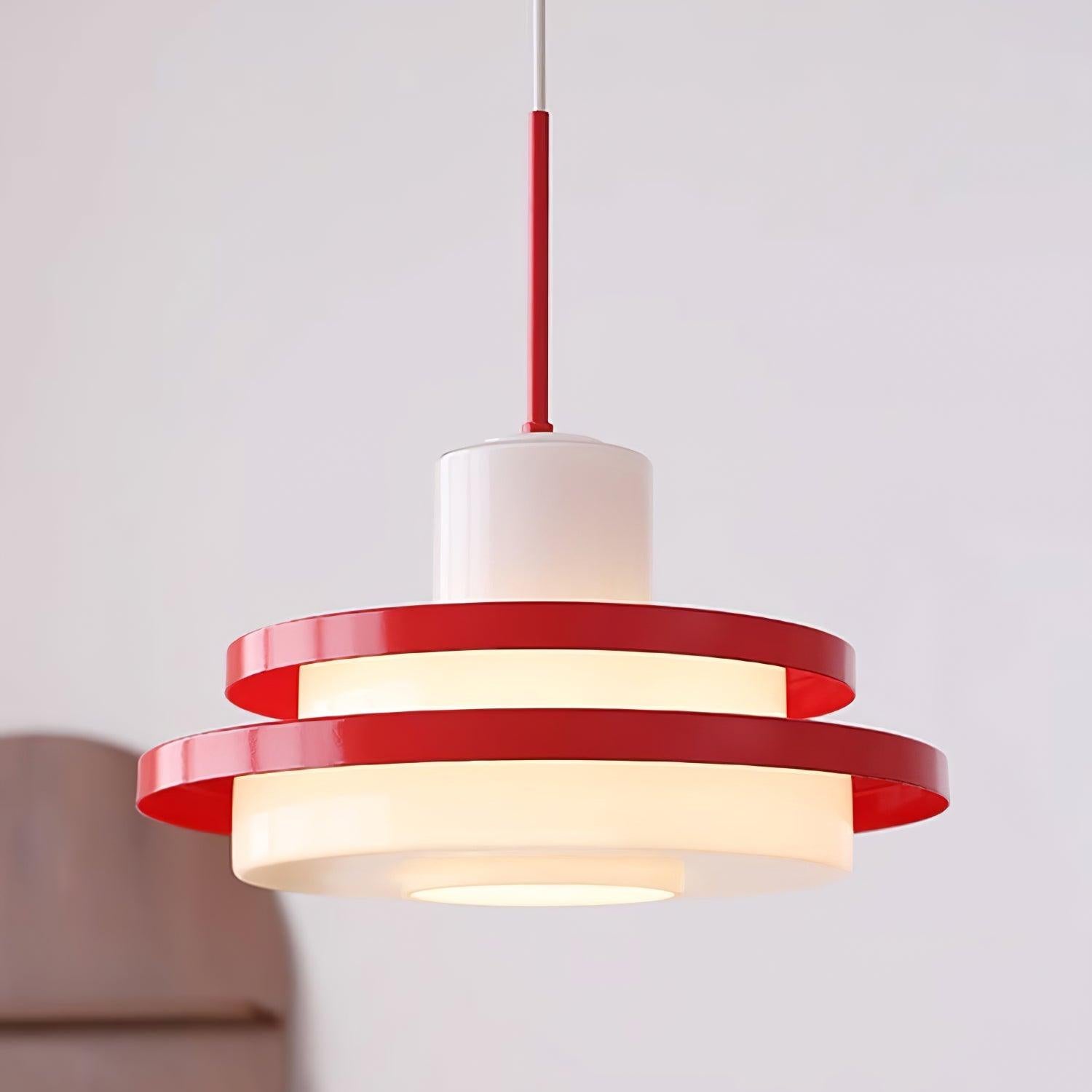 Eviso Red and White Pendant Light - Letslighting