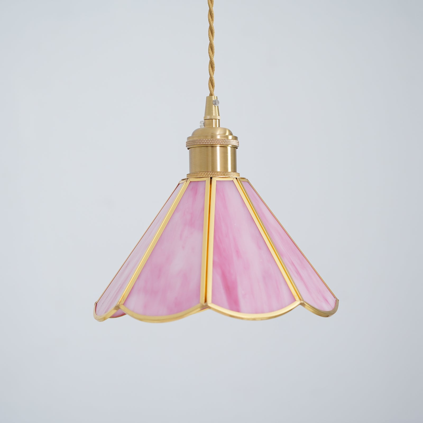 Lione Pink Stained Glass Pendant Light - Letslighting