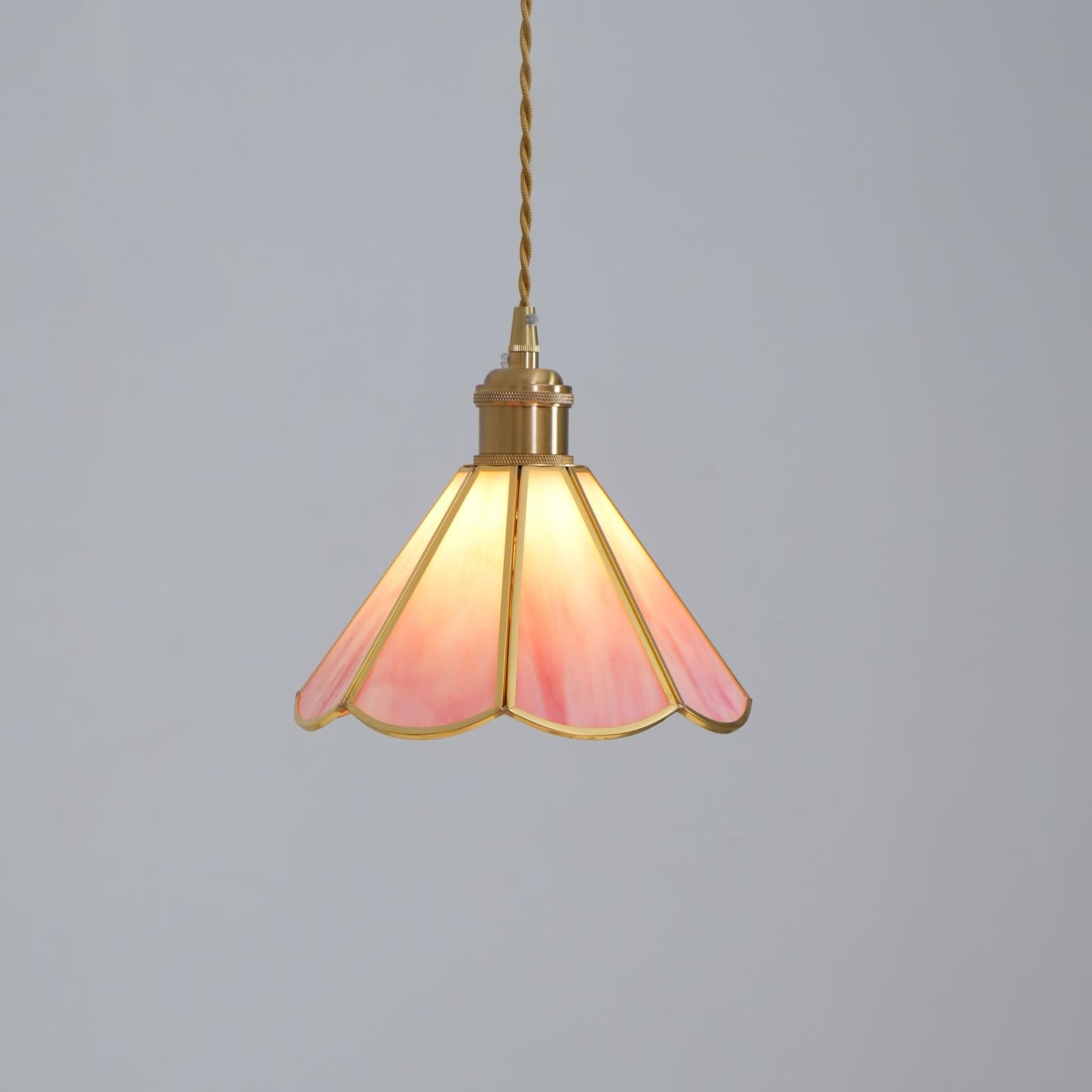 Lione Pink Stained Glass Pendant Light - Letslighting