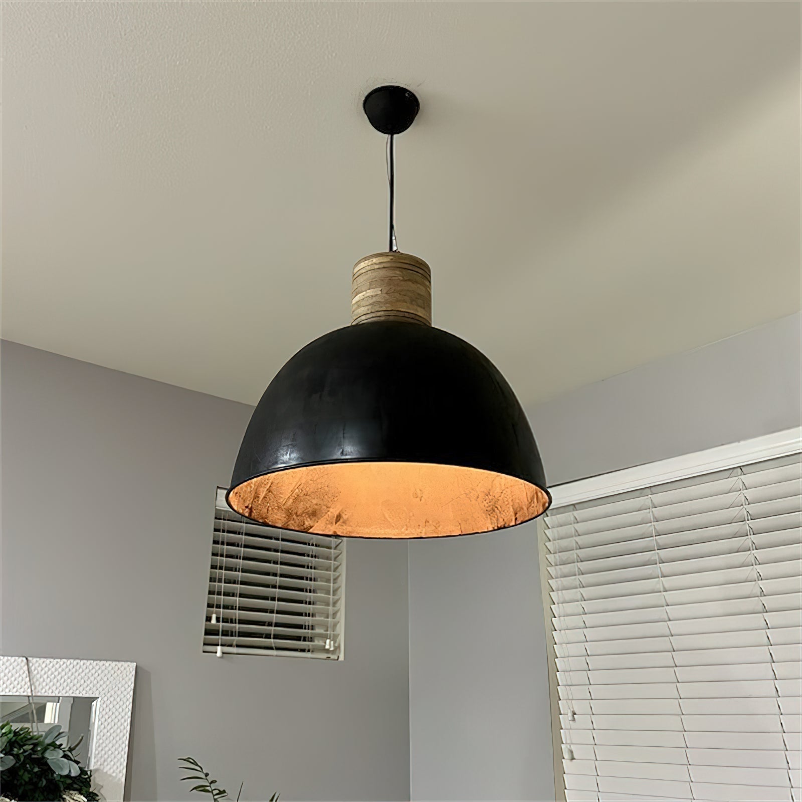 Ilshaos Vintage Industrial Wooden Pendant Lamp - Letslighting