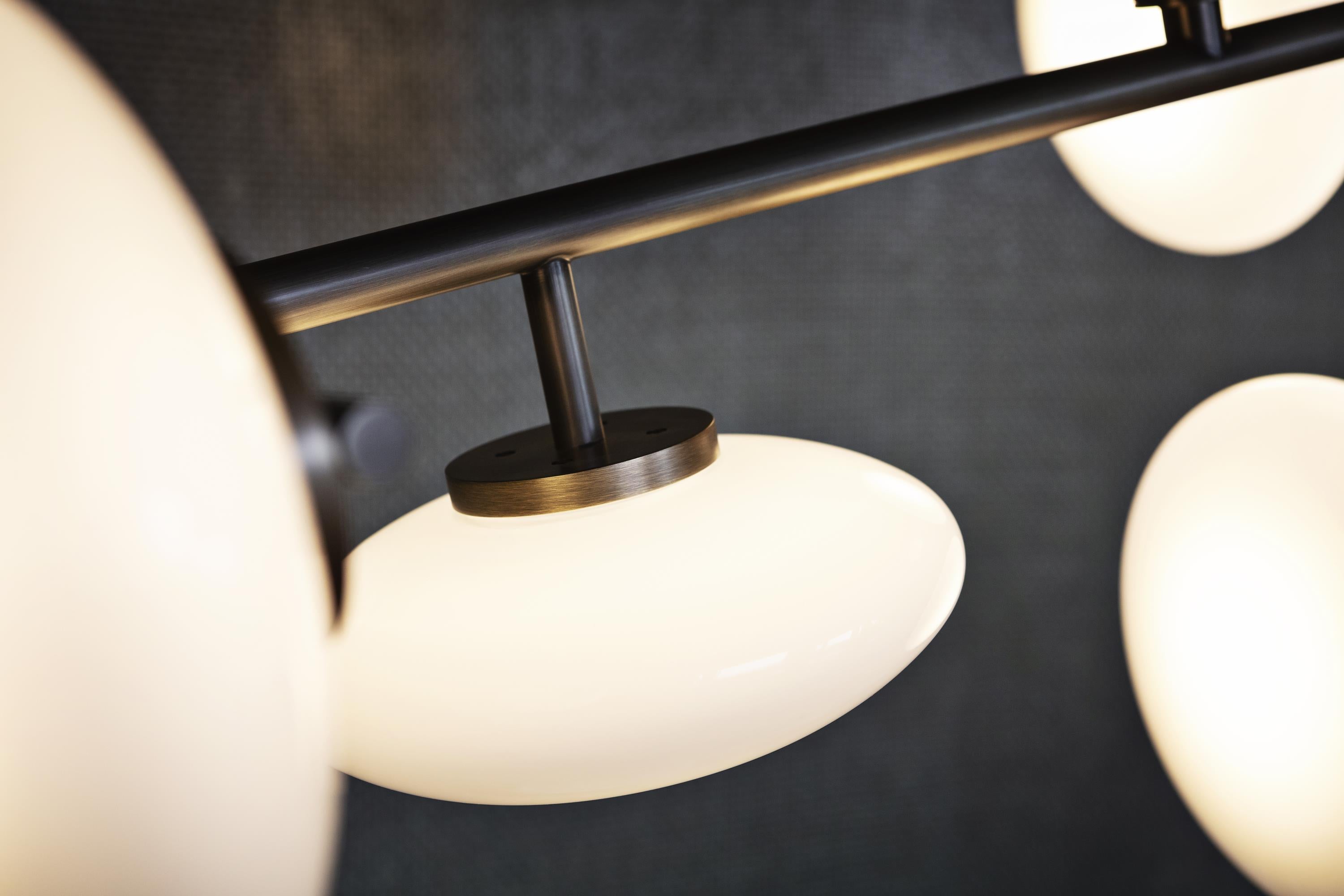 Umirarae Individual Creativity Brass Glass Ceiling Lamp - Letslighting