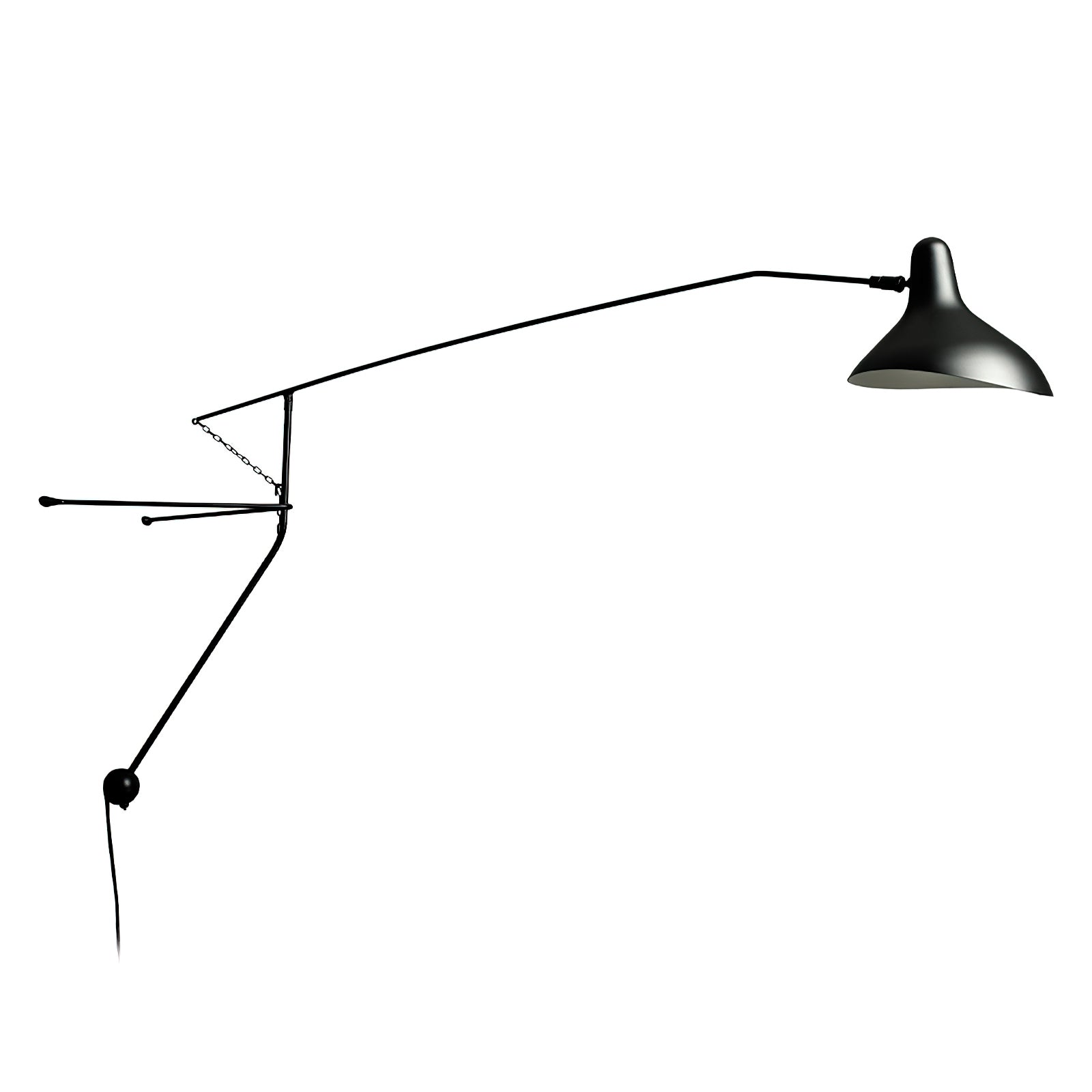 Wall Lamp Adjustable Black Swing-Arm Shade Industrial - Letslighting
