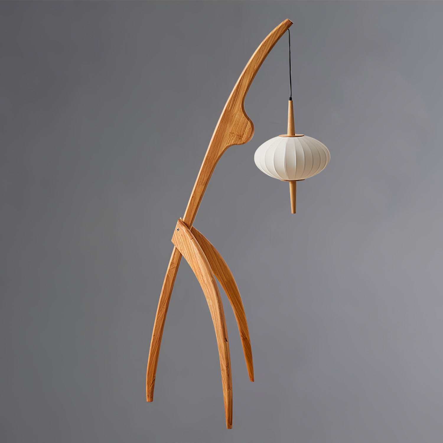 Orzoril Mid Century Wooden Floor Lamp - Letslighting