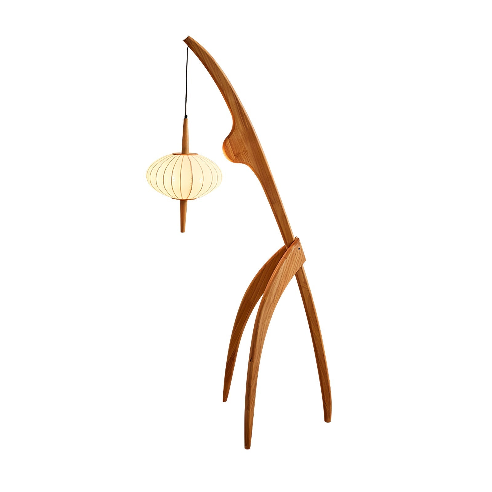 Orzoril Mid Century Wooden Floor Lamp - Letslighting