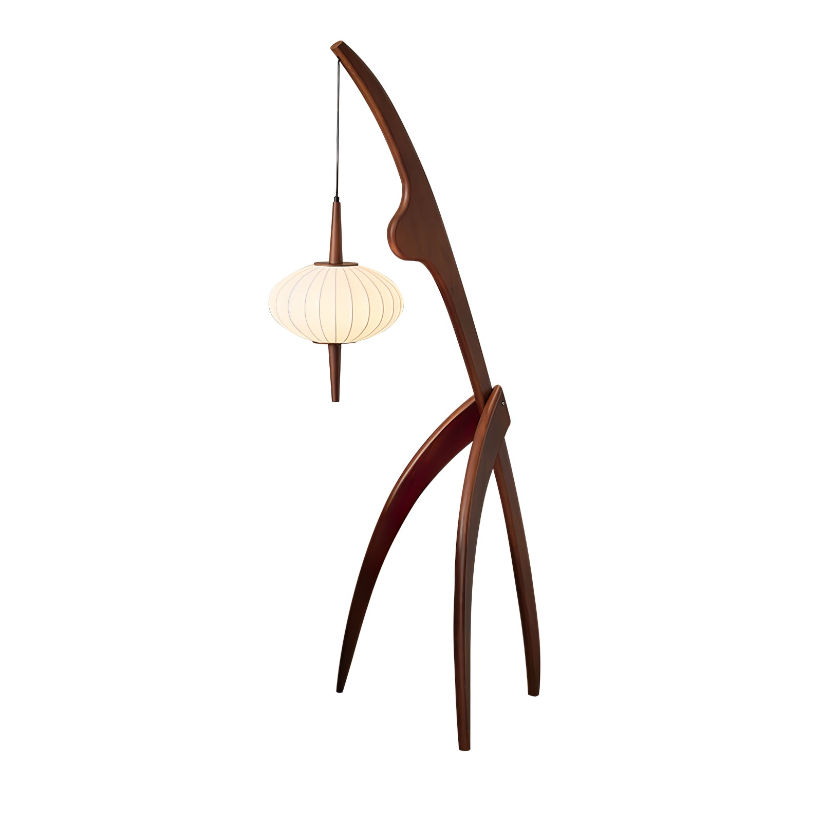 Orzoril Mid Century Wooden Floor Lamp - Letslighting