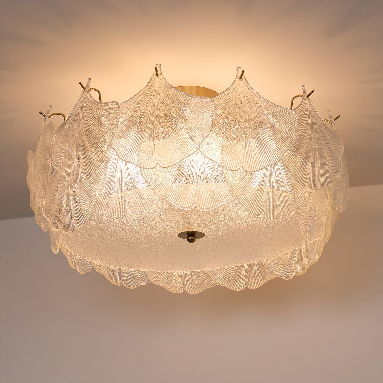 Maple Leaf Cluster Glass Ceiling Light - Letslighting