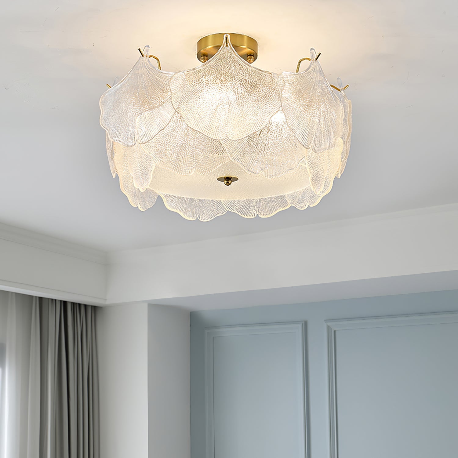 Maple Leaf Cluster Glass Ceiling Light - Letslighting