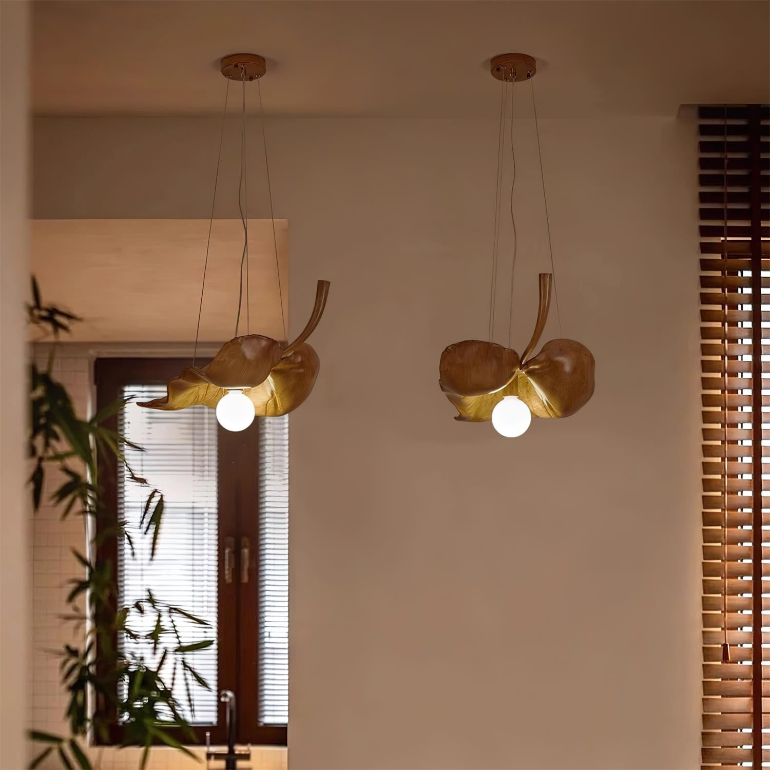 Maple Leaf Pendant Lamp Resin Organic Elegance - Letslighting