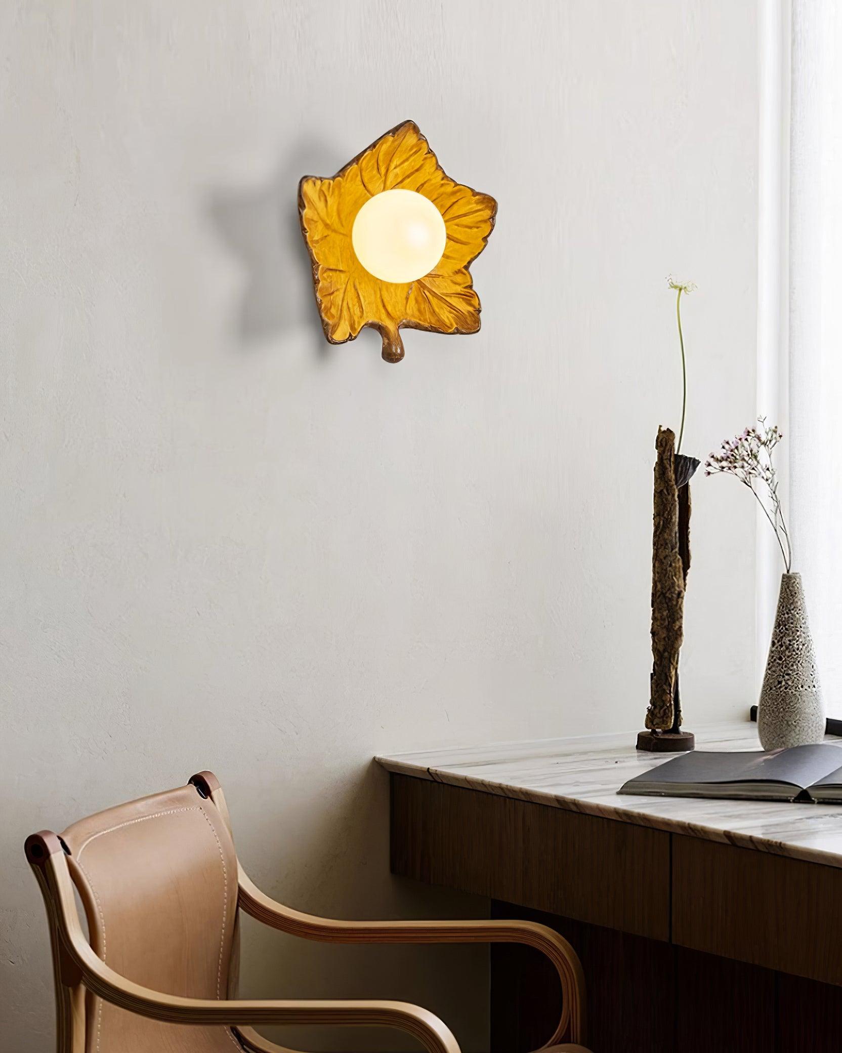 Maple Leaf Wall Light Elegant Organic - Letslighting
