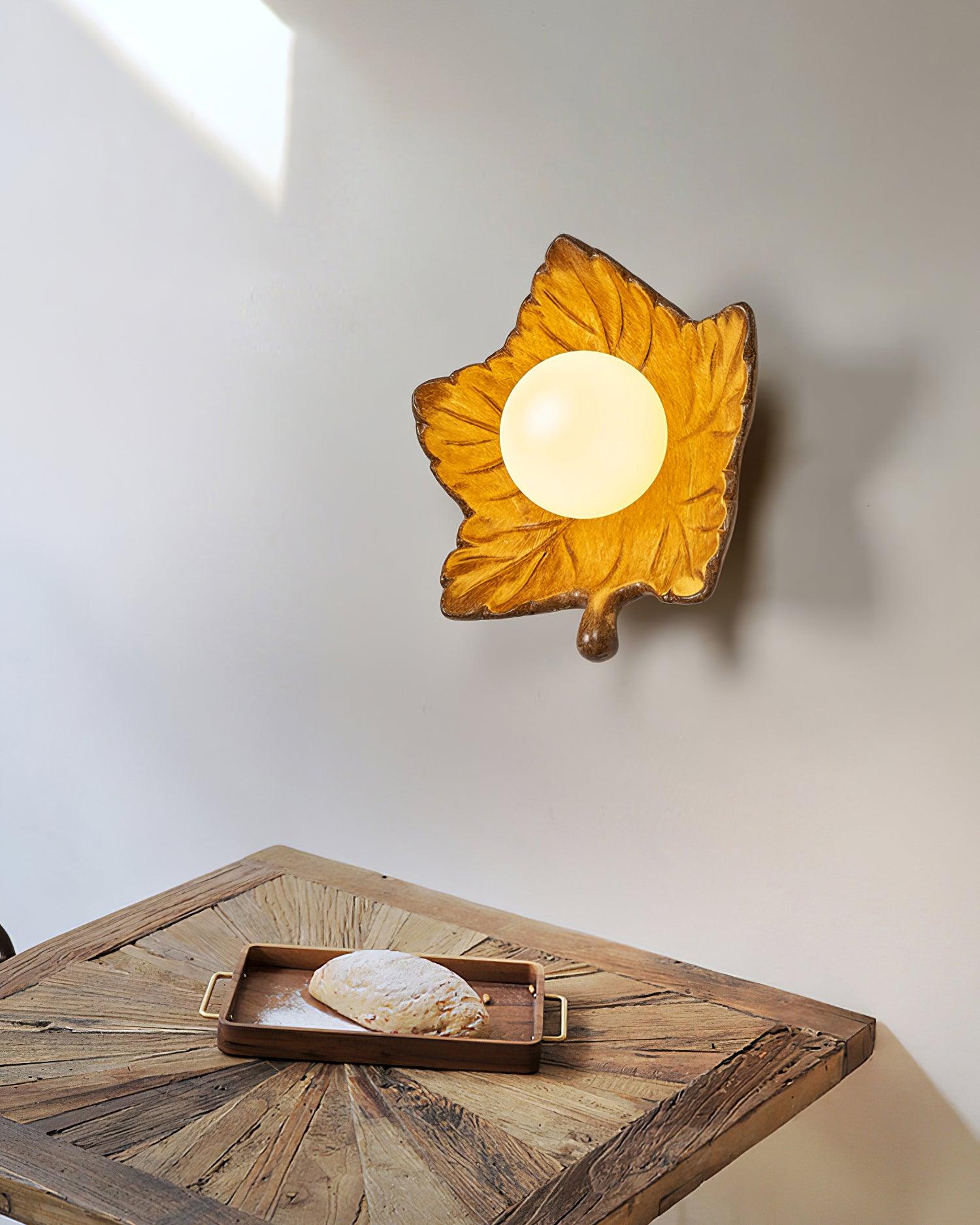 Maple Leaf Wall Light Elegant Organic - Letslighting