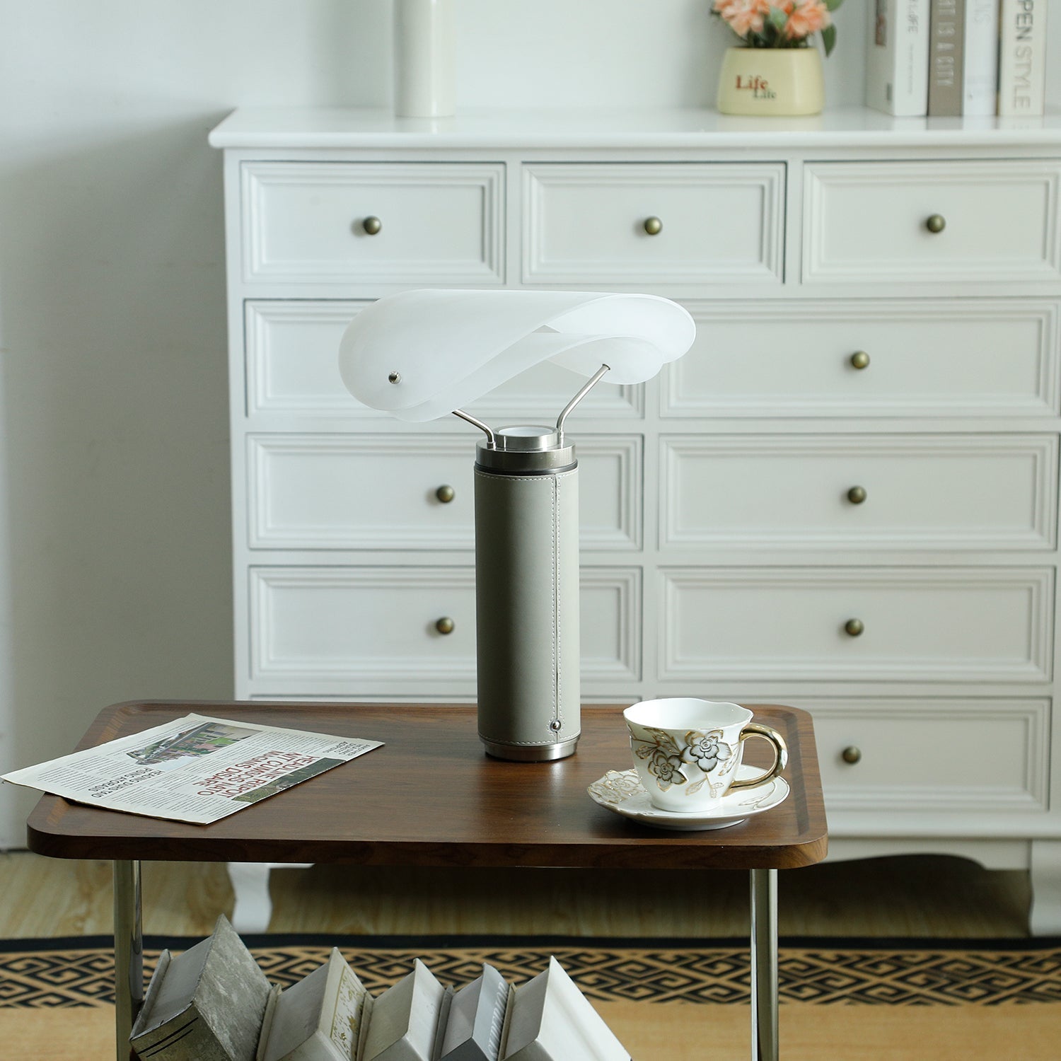 Inorielis Sculptural Travertine Table Lamp - Letslighting