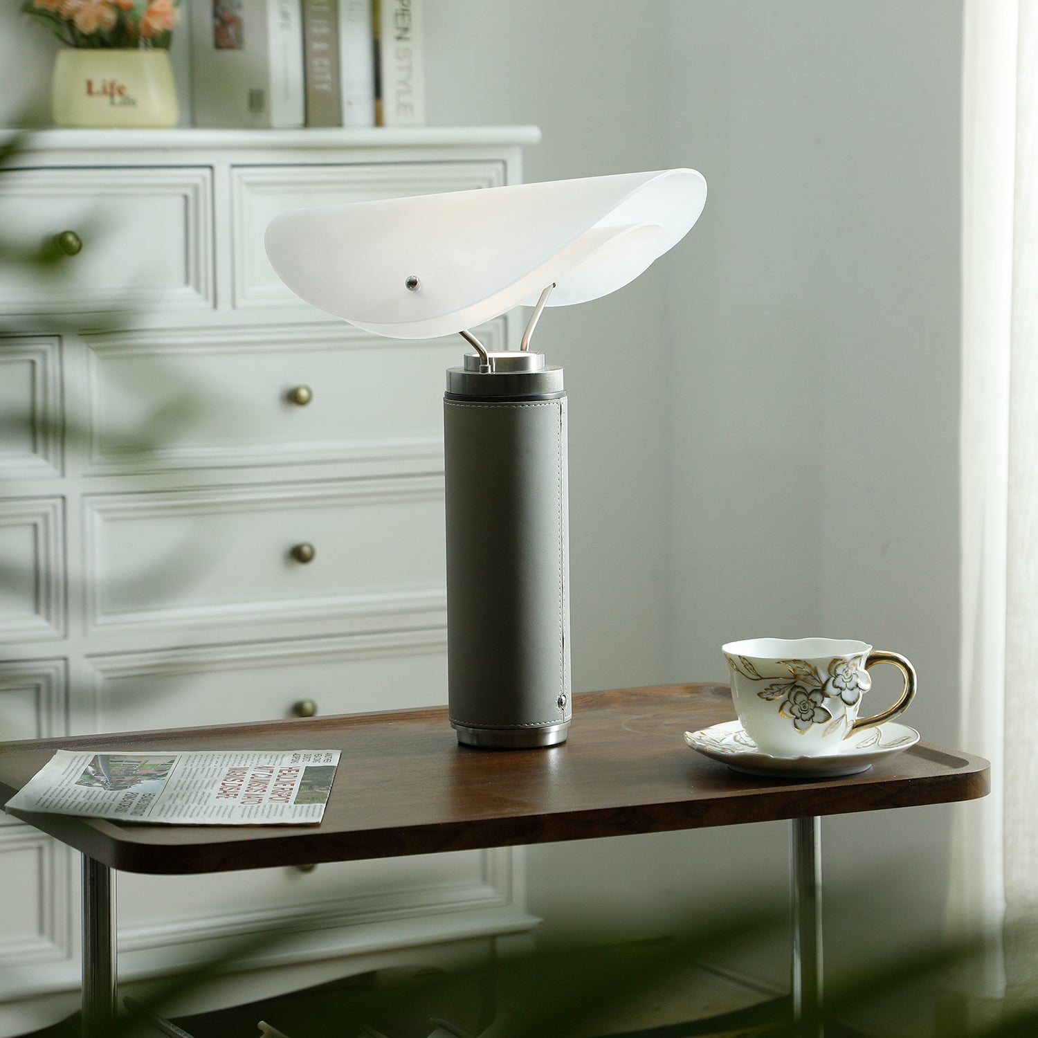 Inorielis Sculptural Travertine Table Lamp - Letslighting