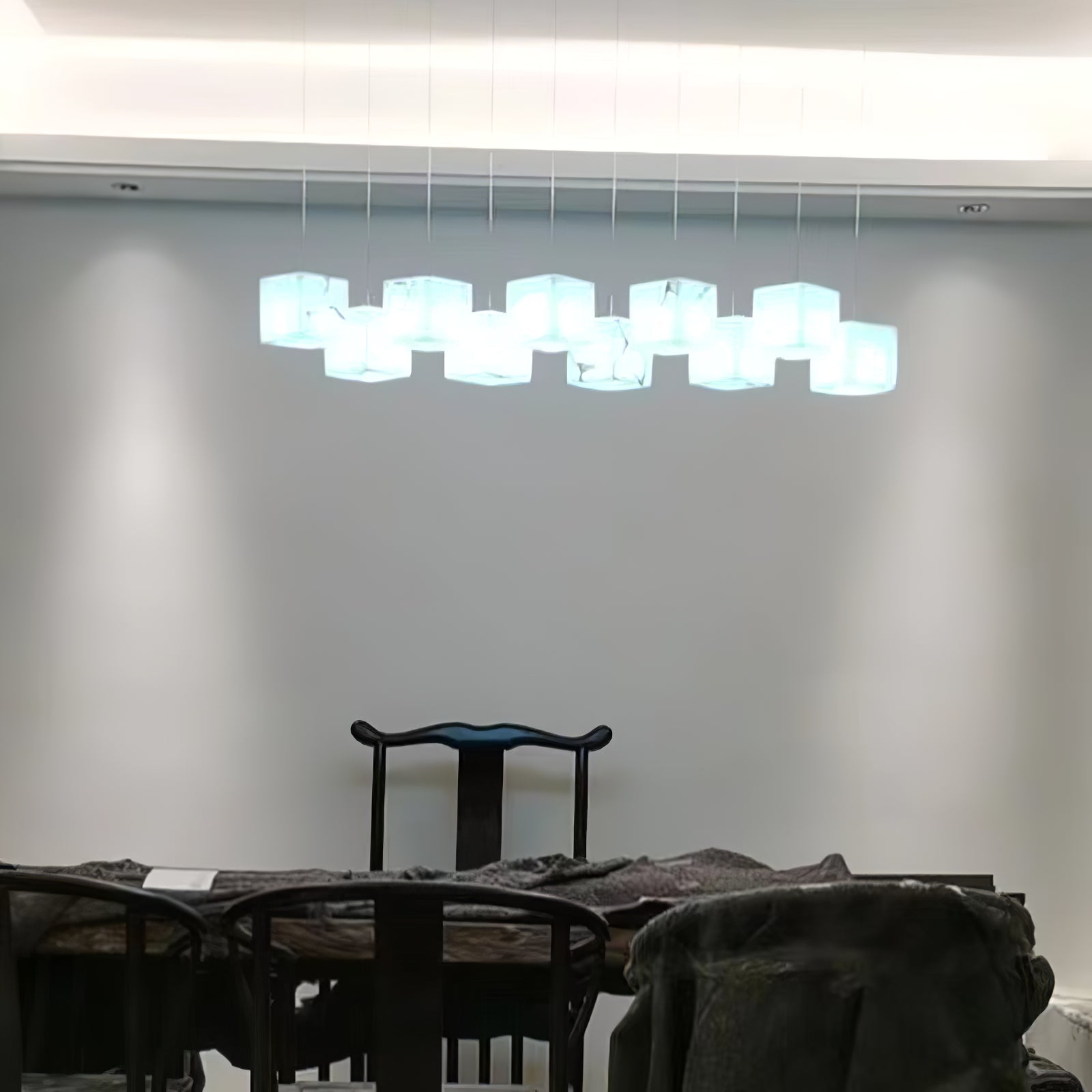 Alabaster Chandelier Box Cubic Elegance - Letslighting