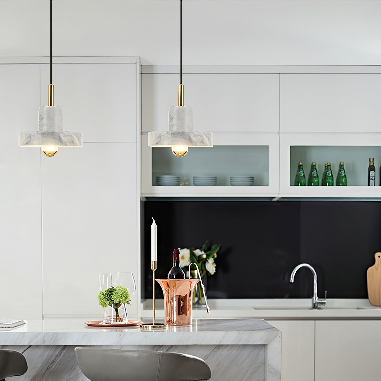 Cunorora Premium Nordic Art Aura Marble Pendant Lamp - Letslighting