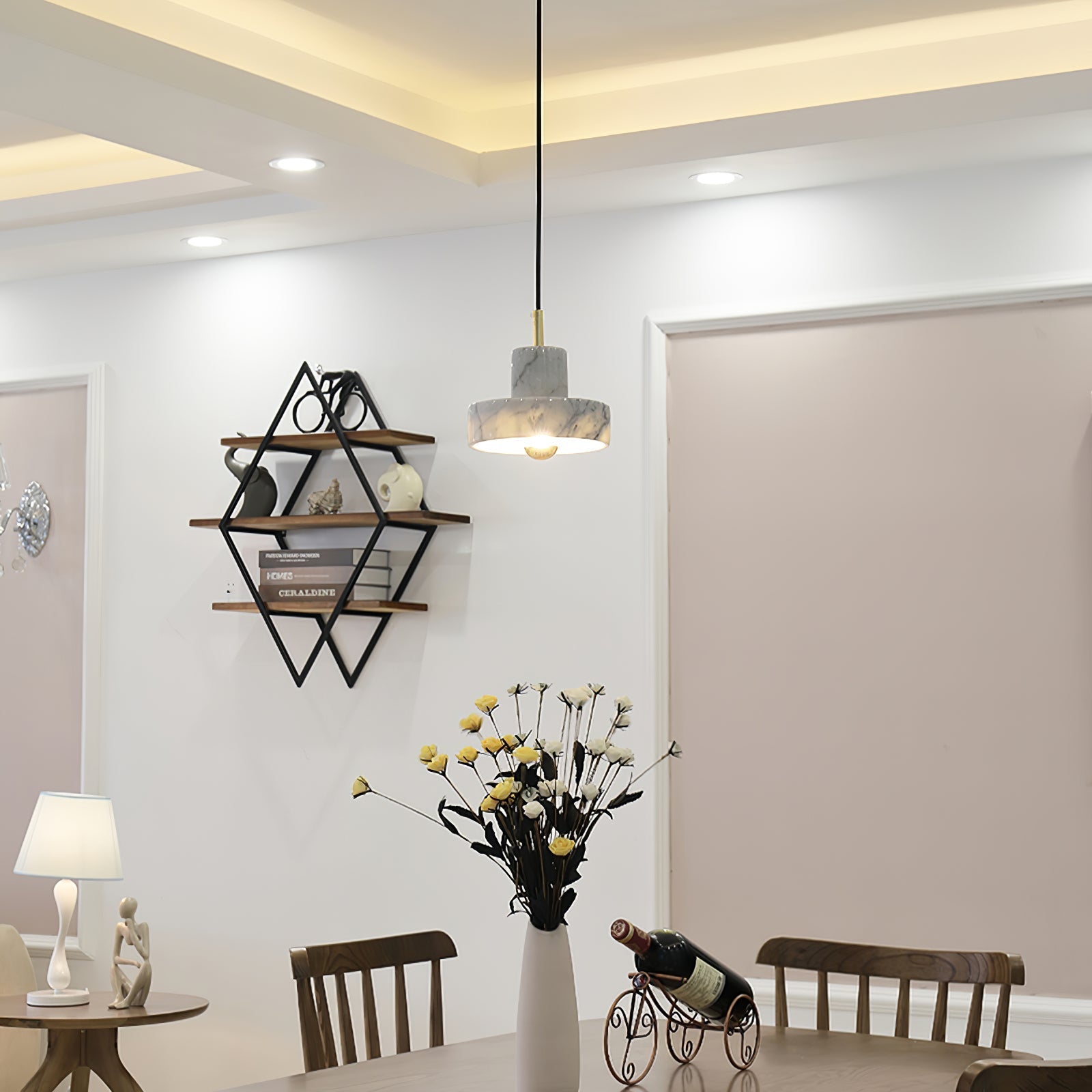 Cunorora Premium Nordic Art Aura Marble Pendant Lamp - Letslighting