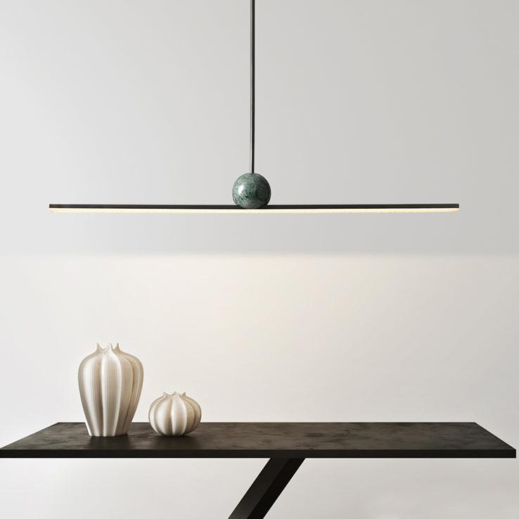 Liora Linear Minimalist Marble Pendant Light - Letslighting