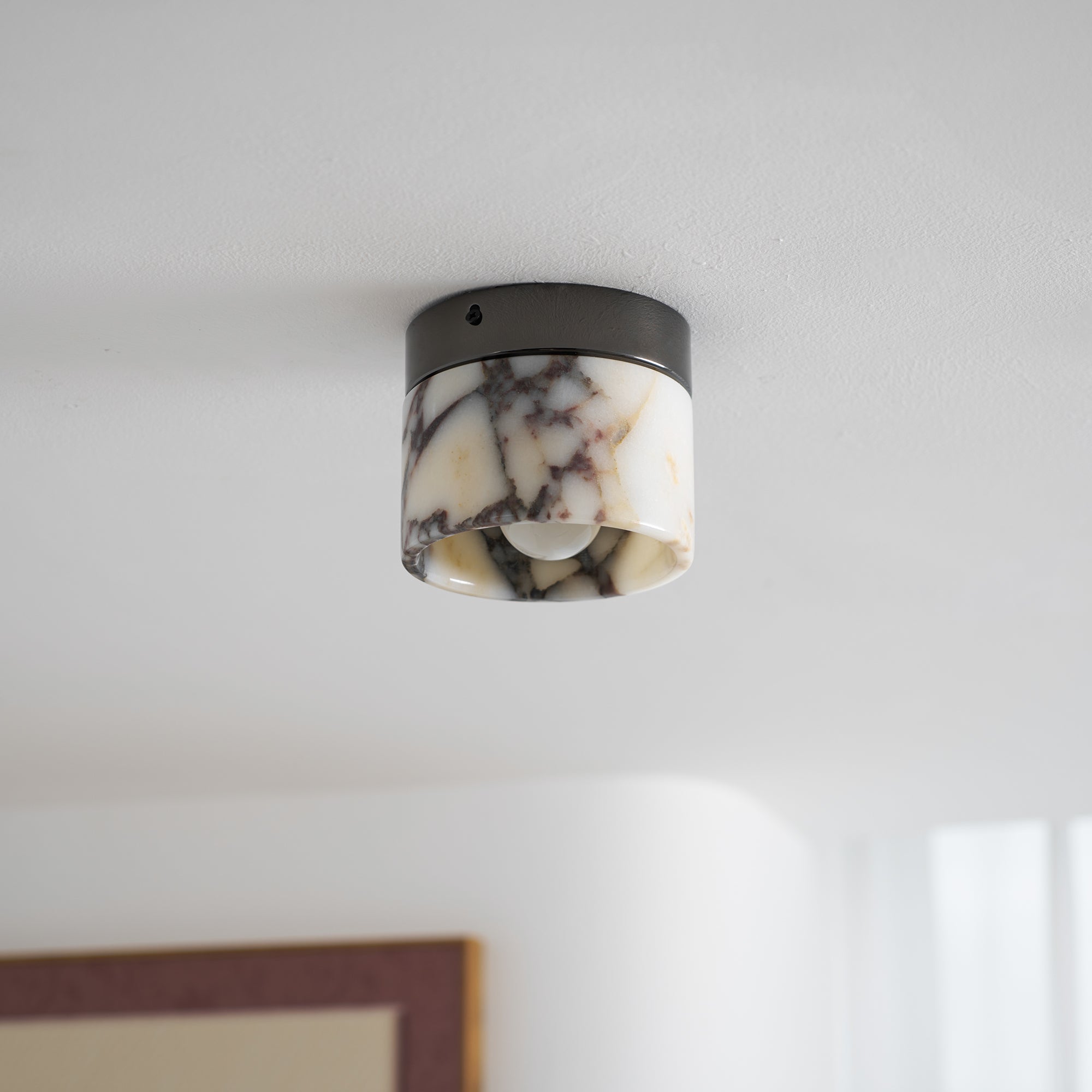 Ivinir Modern Minimalist Round Marble Ceiling Lamp - Letslighting