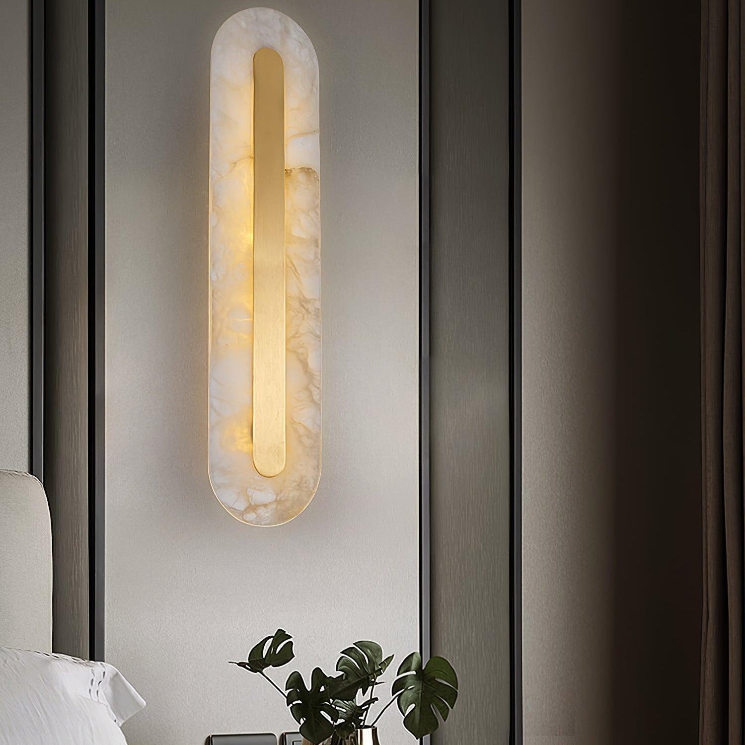 Kristy Alabaster Rounded Wall Lamp - Letslighting