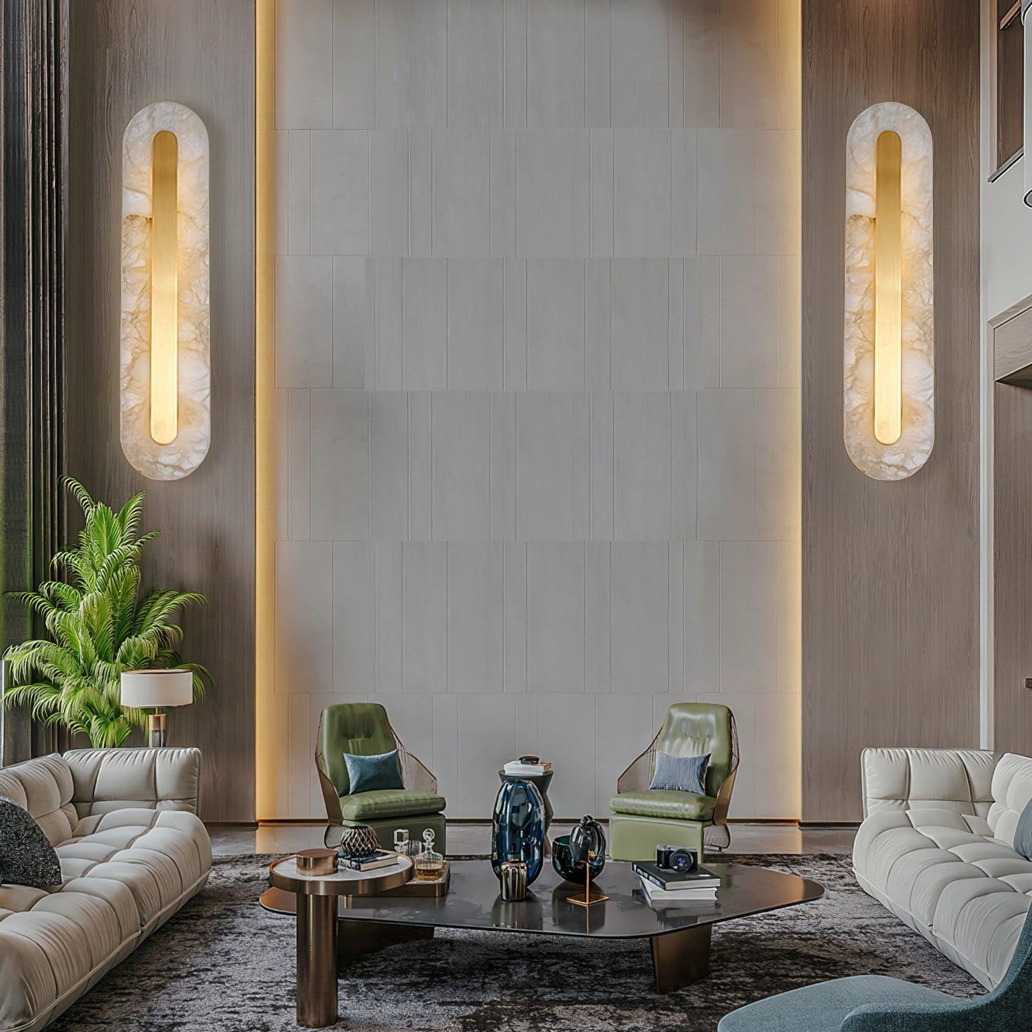 Kristy Alabaster Rounded Wall Lamp - Letslighting