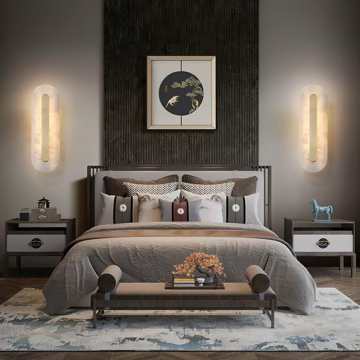 Kristy Alabaster Rounded Wall Lamp - Letslighting