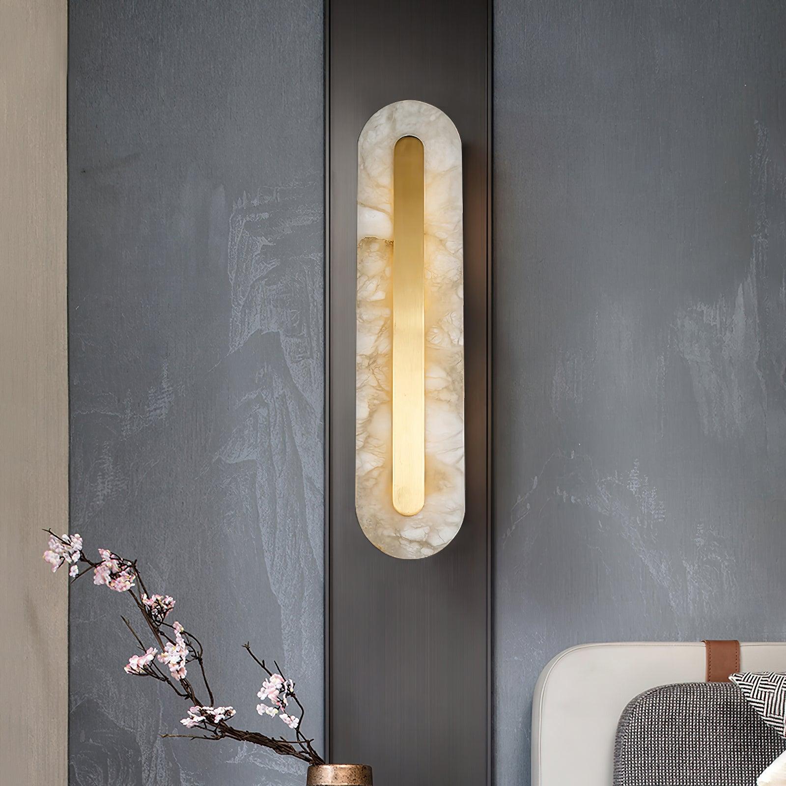 Kristy Alabaster Rounded Wall Lamp - Letslighting