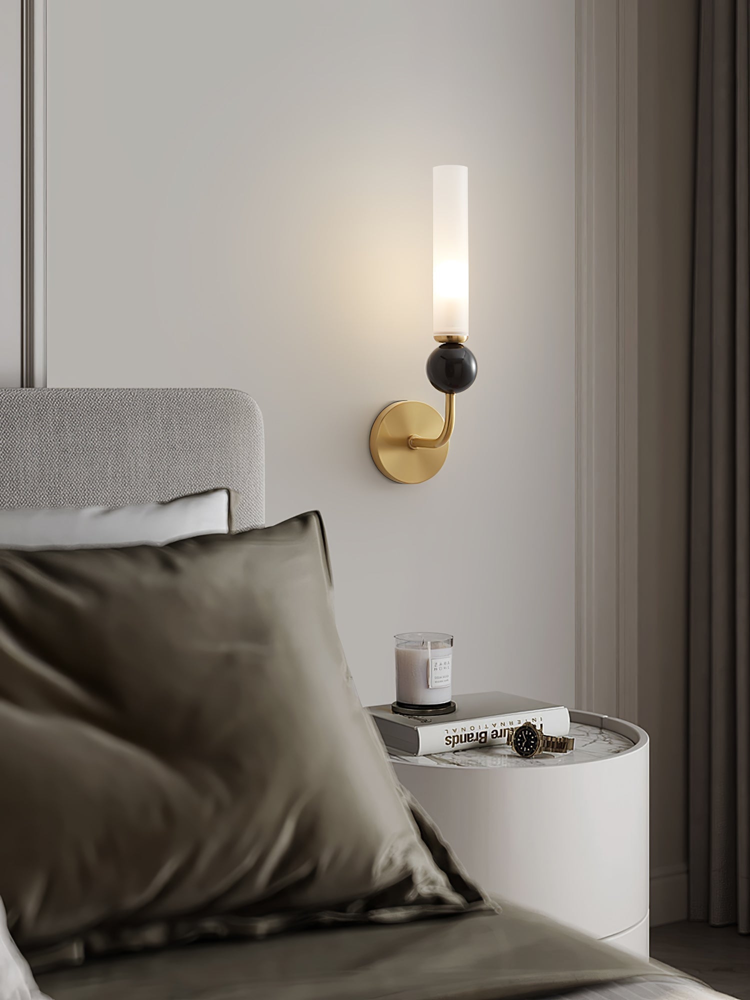 Casoreth Modern Minimalist Vertical Marble Wall Lamp - Letslighting