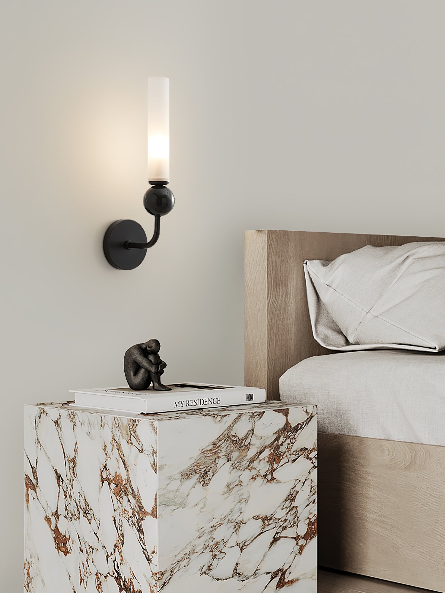 Casoreth Modern Minimalist Vertical Marble Wall Lamp - Letslighting
