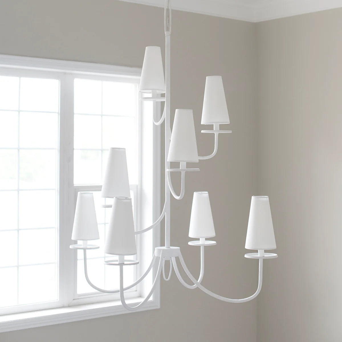 Curaeara Vintage Industrial Brass Fabric Chandelier - Letslighting