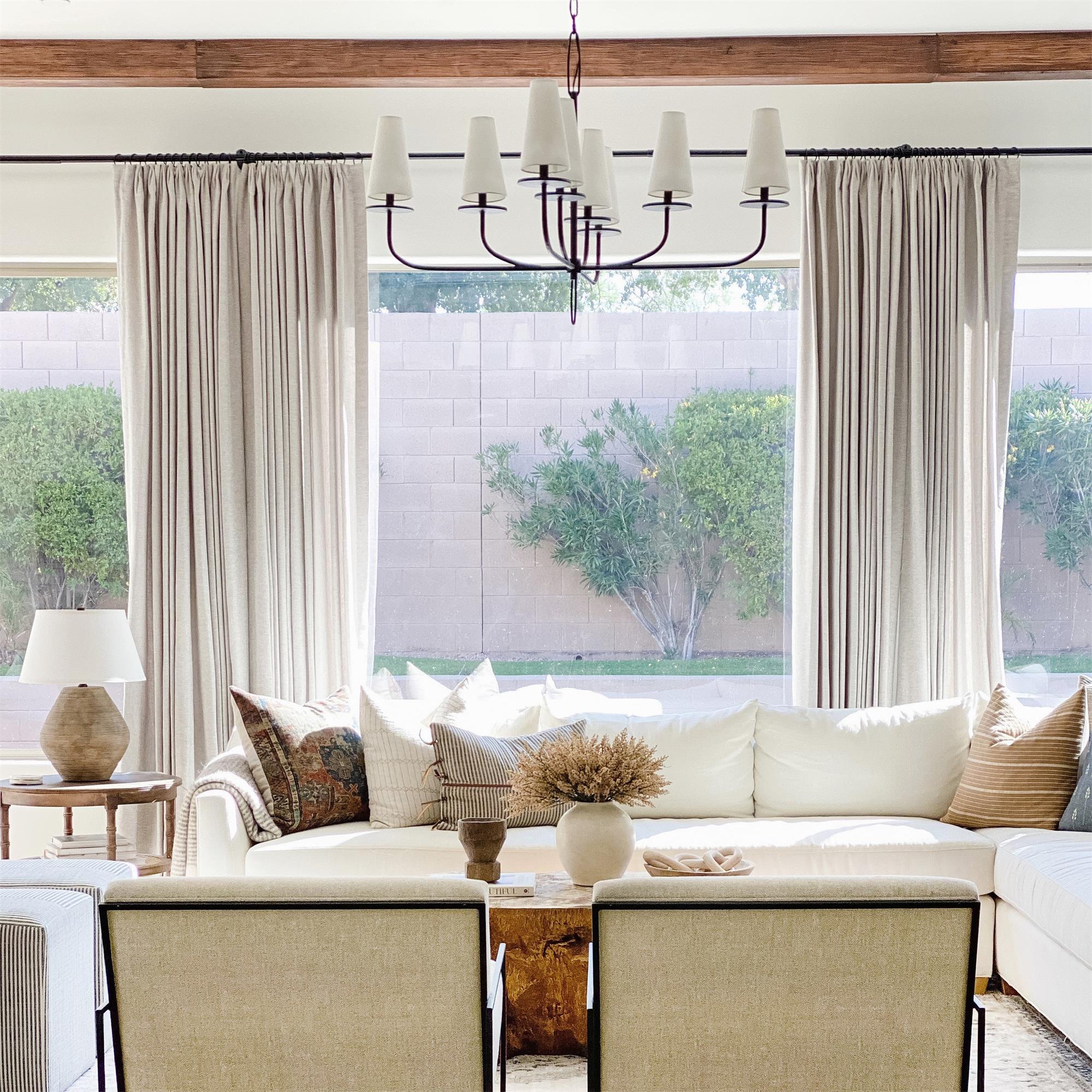 Curaeara Vintage Industrial Brass Fabric Chandelier - Letslighting