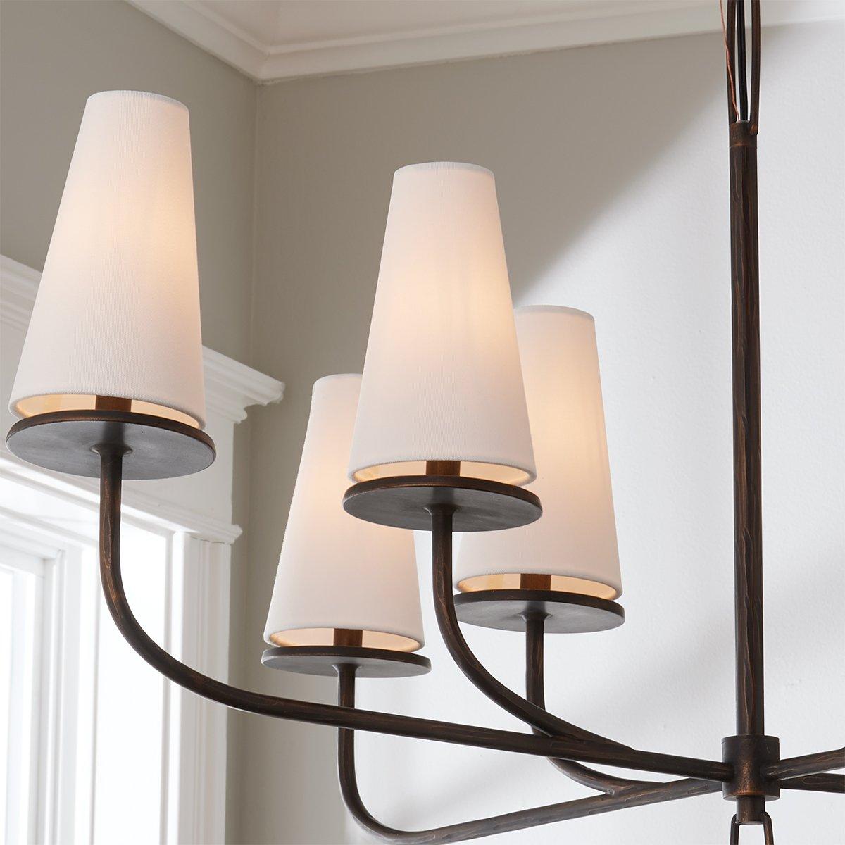 Curaeara Vintage Industrial Brass Fabric Chandelier - Letslighting