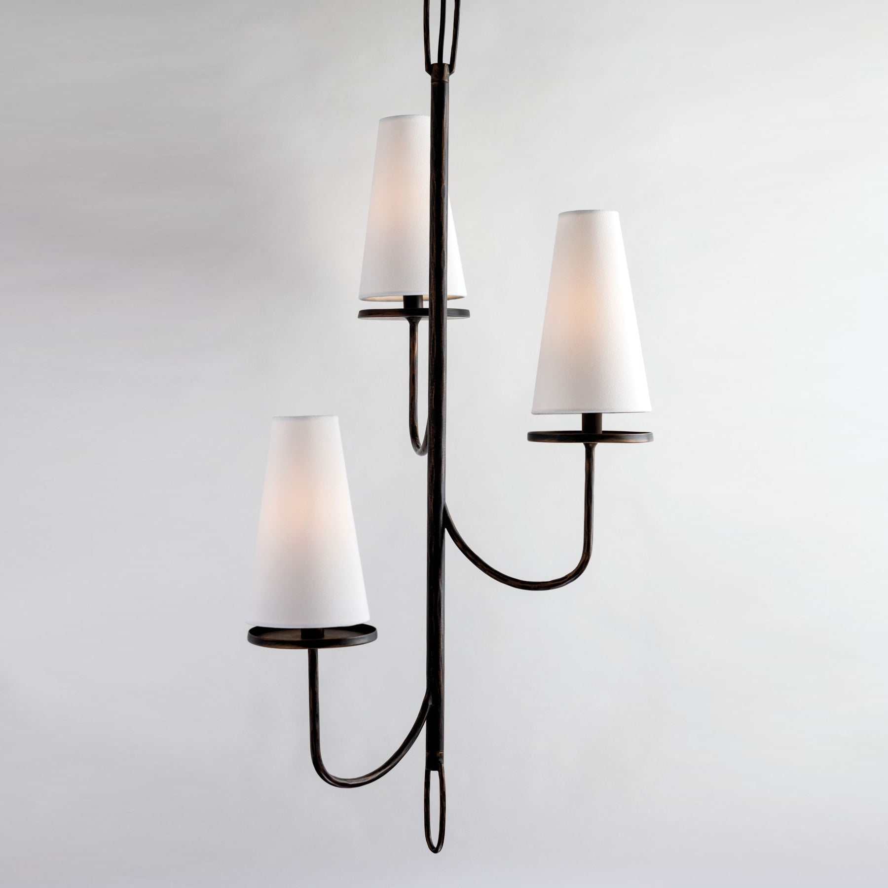 Curaeara Vintage Industrial Brass Fabric Chandelier - Letslighting